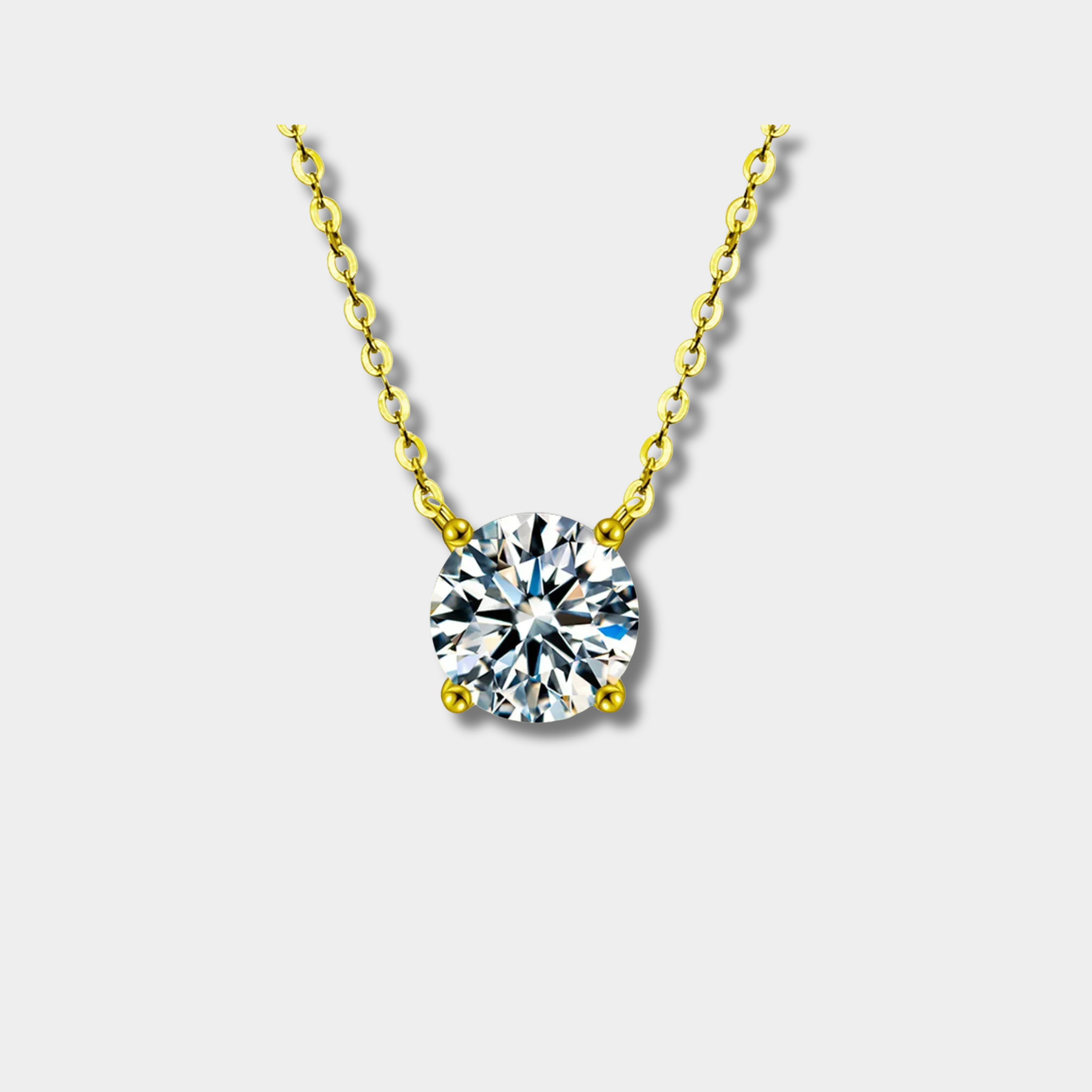 Rafaela - Collar de zirconia bañado en oro de 18K