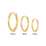 Emilie – Pendientes de oro fino con un suave brillo.