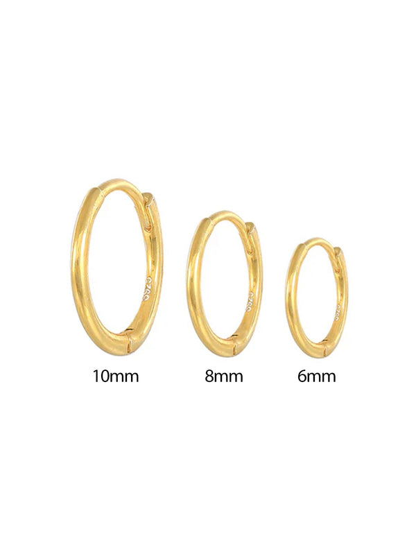 Emilie – Pendientes de oro fino con un suave brillo.