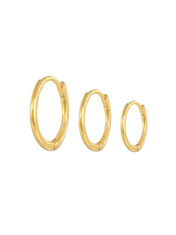 Emilie – Pendientes de oro fino con un suave brillo.
