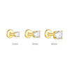 Evelína – Pendientes de oro delicados con un elegante curvado.