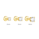 Evelína – Pendientes de oro delicados con un elegante curvado.