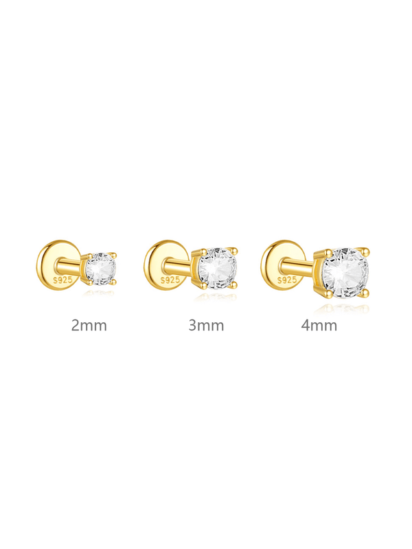 Evelína – Pendientes de oro delicados con un elegante curvado.
