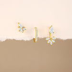 Magda – Pendientes de oro delicados con un suave brillo.