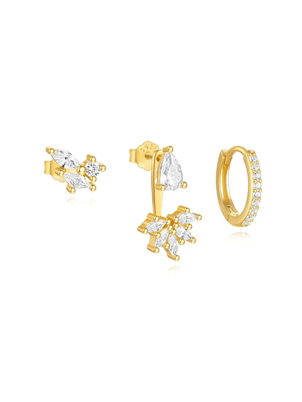 Magda – Pendientes de oro delicados con un suave brillo.