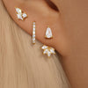 Magda – Pendientes de oro delicados con un suave brillo.