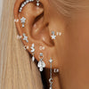 Selina – Pendientes de oro delicados con detalle móvil.