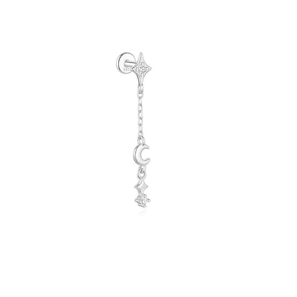 Selina – Pendientes de oro delicados con detalle móvil.