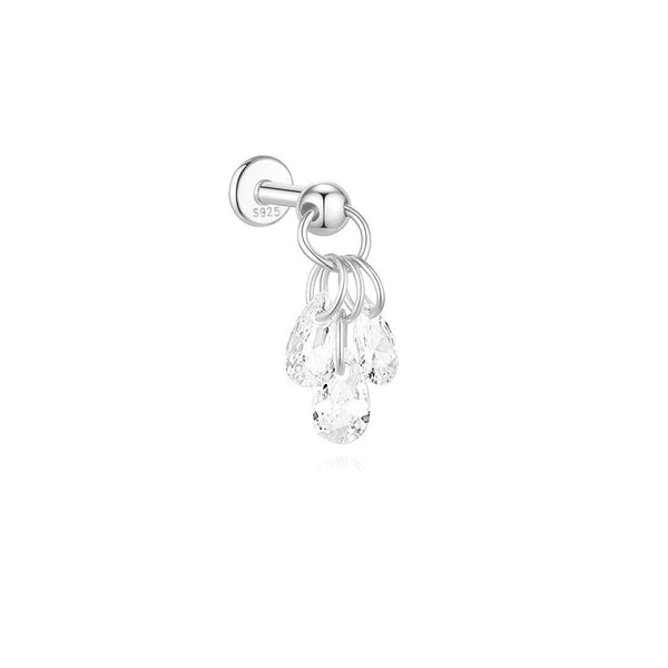 Selina – Pendientes de oro delicados con detalle móvil.