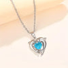 Amira – Colgante en forma de corazón con zafiro.