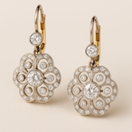 Magdaléna - Pendientes de mandala de cristal vintage