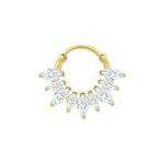 Eva-Marie – Pendientes dorados delicados con forma fluida.