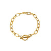 Tereza – Pulsera dorada con efecto de cadena doble.