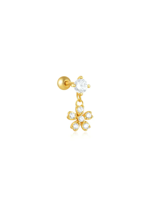 Eva-Marie – Pendientes dorados delicados con forma fluida.