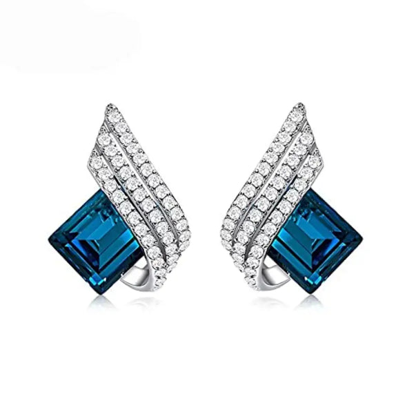 Marlena – Conjunto de joyas con zafiro cuadrado.