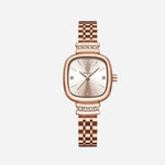 Katharina – Reloj de oro rosa con esfera clara.