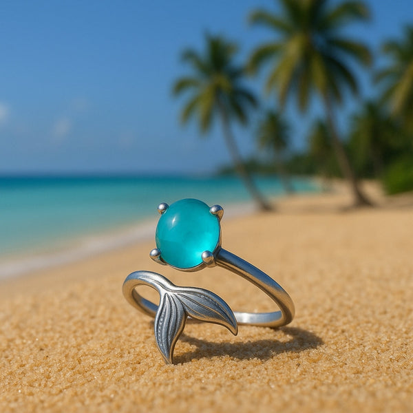 Anillo de Plata con Cola de Ópalo Ajustable
