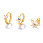 Eva-Marie – Pendientes dorados delicados con forma fluida.