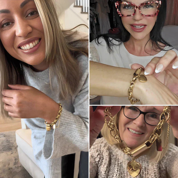 Pulsera Chunky Herzstück | Oro