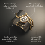 Laura - Vintage Dark Silver Ring with Zirconias