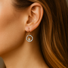 Marlene - Retro gold and silver earrings
