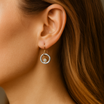 Marlene - Retro gold and silver earrings