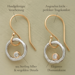 Marlene - Retro gold and silver earrings