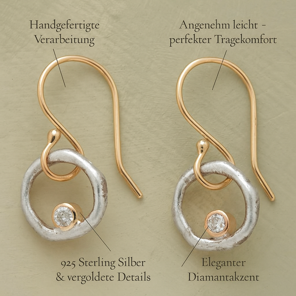 Marlene - Retro gold and silver earrings