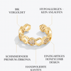 Friedrika – Anillo dorado con acento de perla.