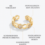 Friedrika – Anillo dorado con acento de perla.