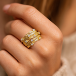 Johana - Anillo vintage con circonita