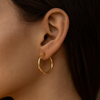 Liliane - Pendientes grandes dorados
