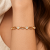 Klára - Elegant gold bracelet with zircons