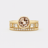 Colette - Conjunto de anillos de cristal dorado