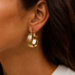 Karina – Pendientes de plata con cristal claro.