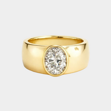 Anillo de zirconia vintage dorado