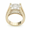 Viktorie – Anillo brillante con acentos laterales.