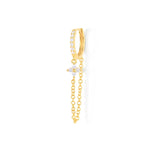 Clarissa – Pendientes de oro con forma cuadrada delicada.