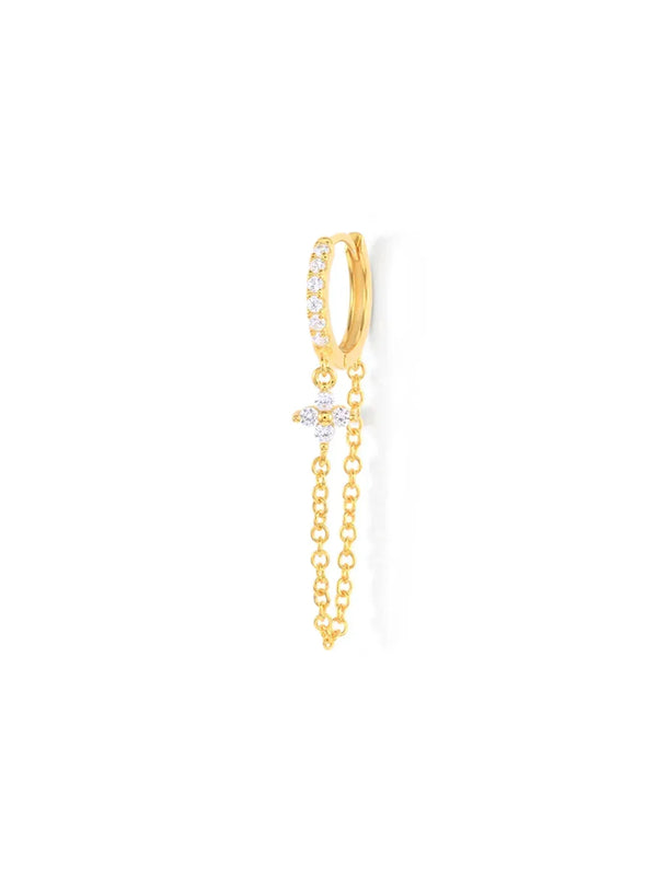 Clarissa – Pendientes de oro con forma cuadrada delicada.