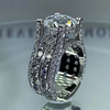 Jasmin – Anillo de diamante altamente brillante con marco vintage