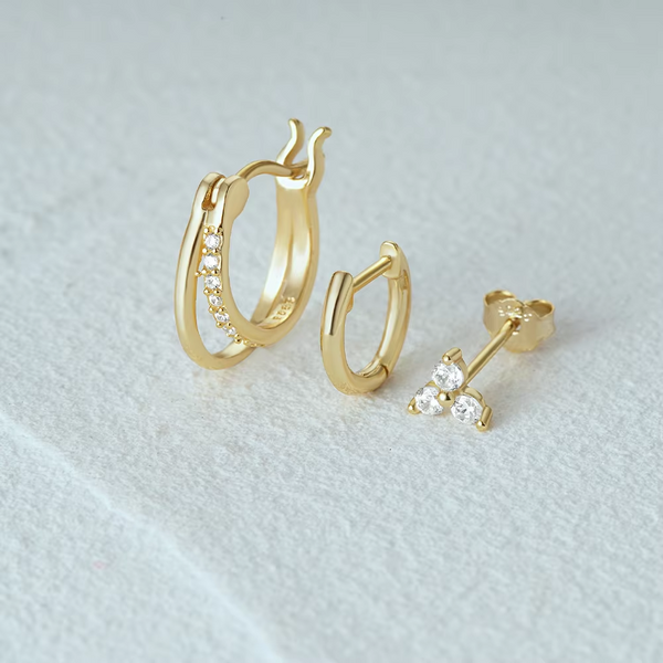 Amálie – Pendientes de oro con movimiento sutil.