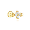 Selina – Pendientes de oro delicados con detalle móvil.