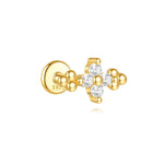 Selina – Pendientes de oro delicados con detalle móvil.
