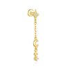 Selina – Pendientes de oro delicados con detalle móvil.