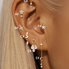 Selina – Pendientes de oro delicados con detalle móvil.
