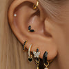 Theresia – Gold earrings with a gentle curve