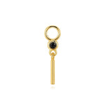 Theresia – Pendientes dorados con suave curvatura.
