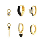 Theresia – Pendientes dorados con suave curvatura.