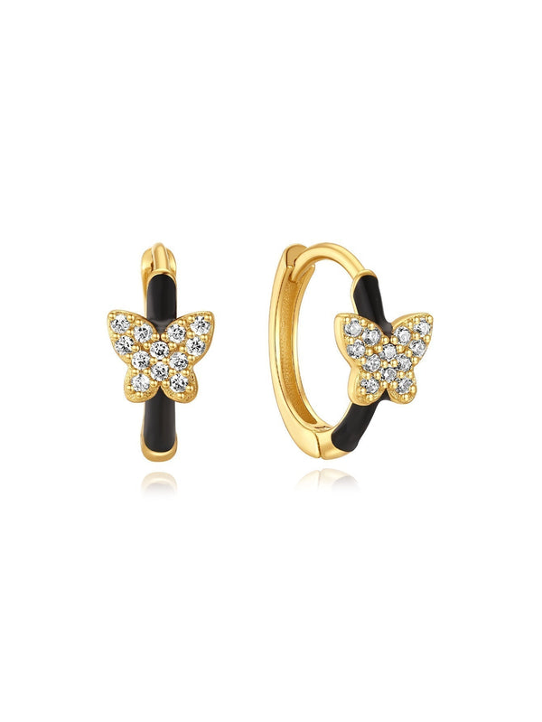 Theresia – Gold earrings with a gentle curve