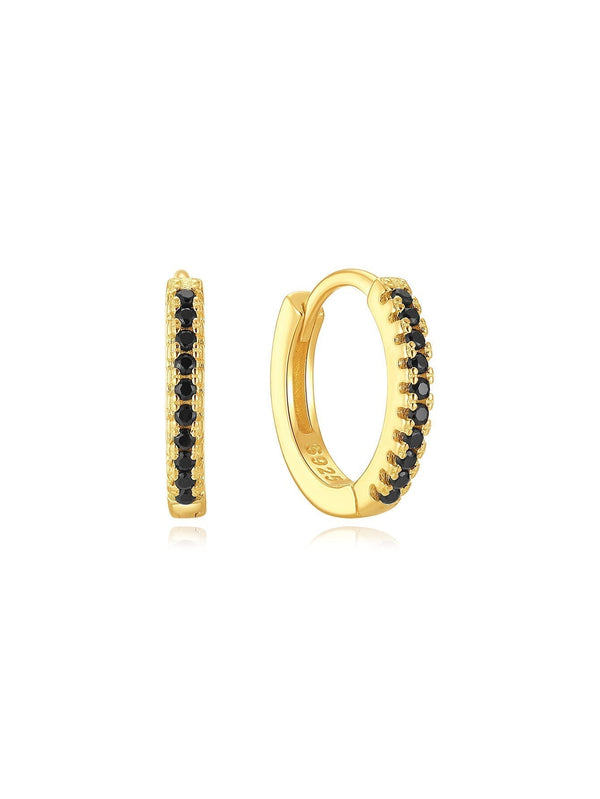 Theresia – Pendientes dorados con suave curvatura.